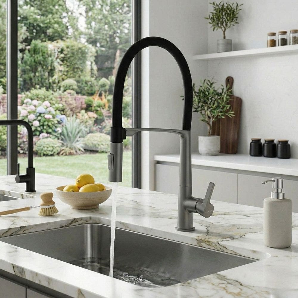 Torneira Monocomando Gourmet Flex Pro Casavilla Cinza