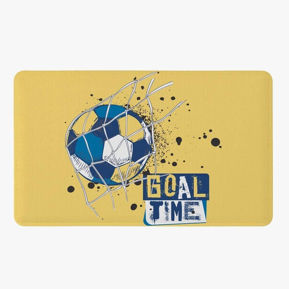 Tapete Para Quarto Infantil Estampado Futebol Goal 60cm X 40cm - Base Antiderrapante Cor Goal2