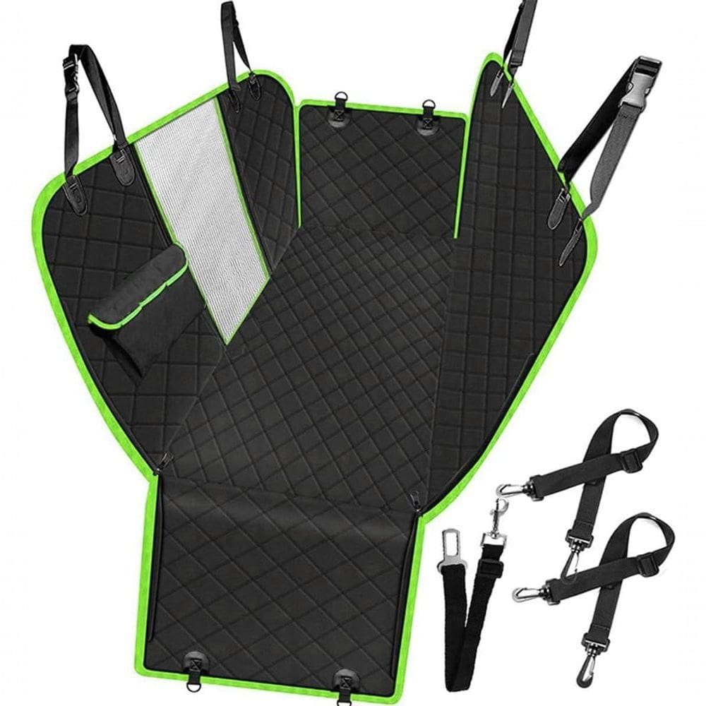 Capa Protetora Banco Traseiro Pet 4 Em 1 Para Cães E Gatos – Impermeável E Anti-riscos | Passagem Cinto