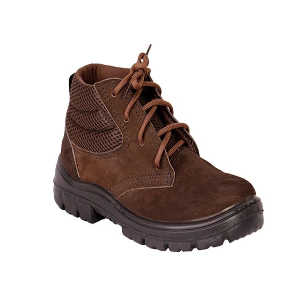 Botina de Segurança Imbiseg Nobuck PU Monodensidade CA17017 Marrom Biqueira PVC