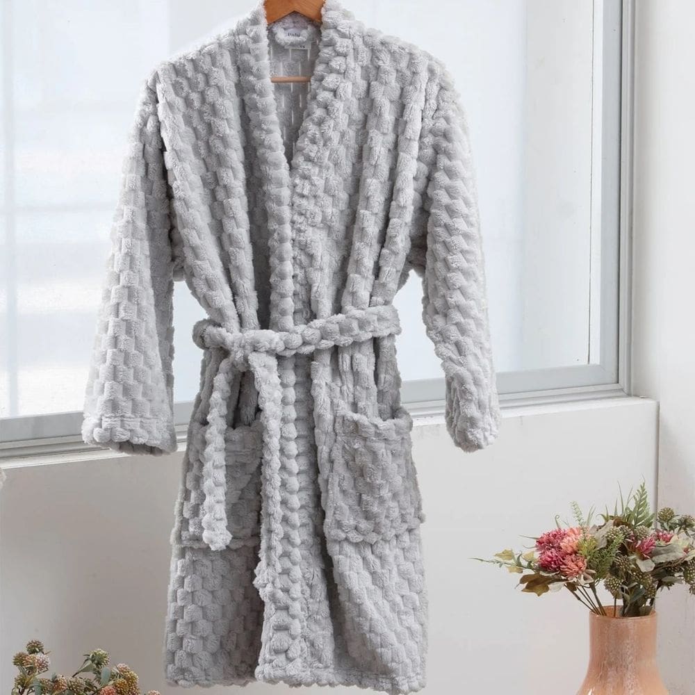 Roupão De Plush Peluciado Zurich P - Kacyumara - Prata