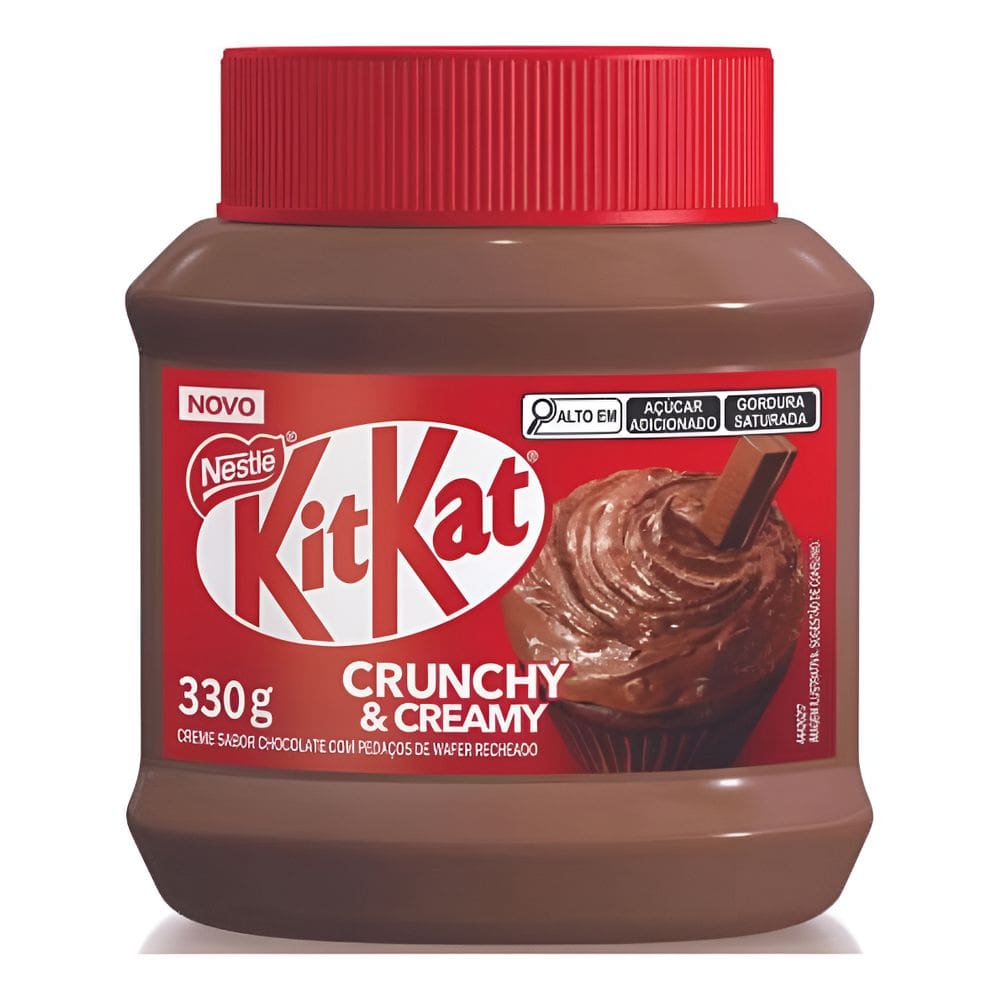 Creme Kit Kat Chocolate Crocante Crunchy & Creamy 330g Nestlé