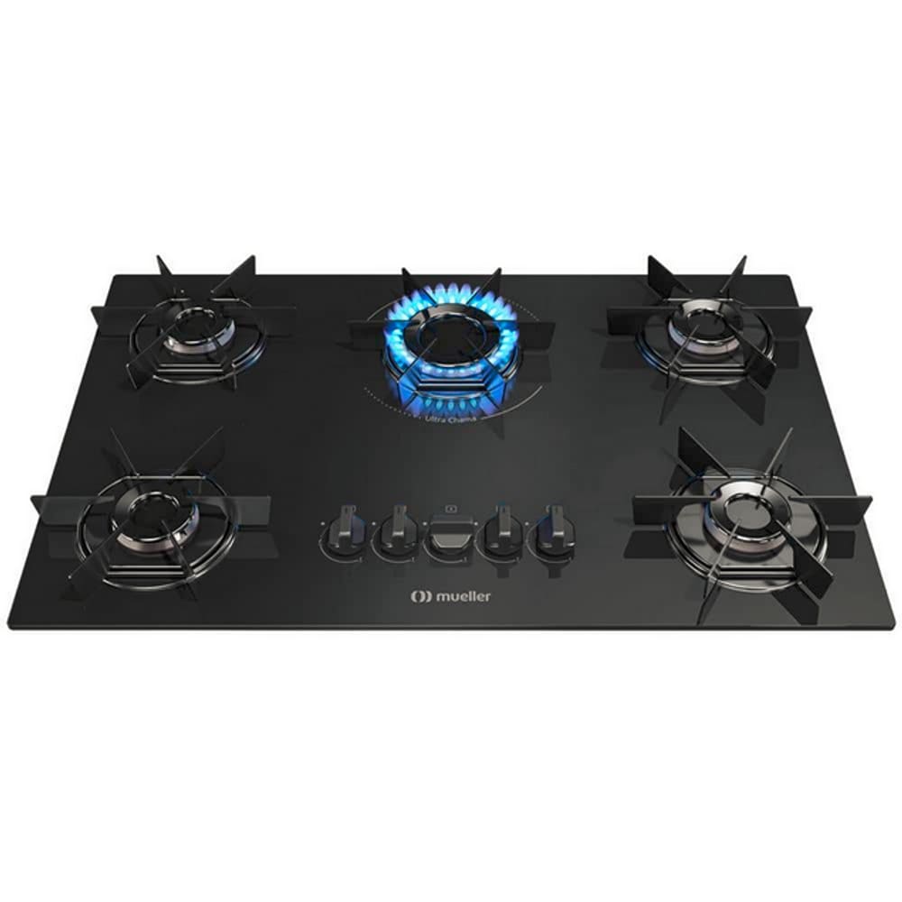 Fogão Cooktop de Indução Mueller 5 Bocas MCG5BB Mesa de Vidro Bivolt