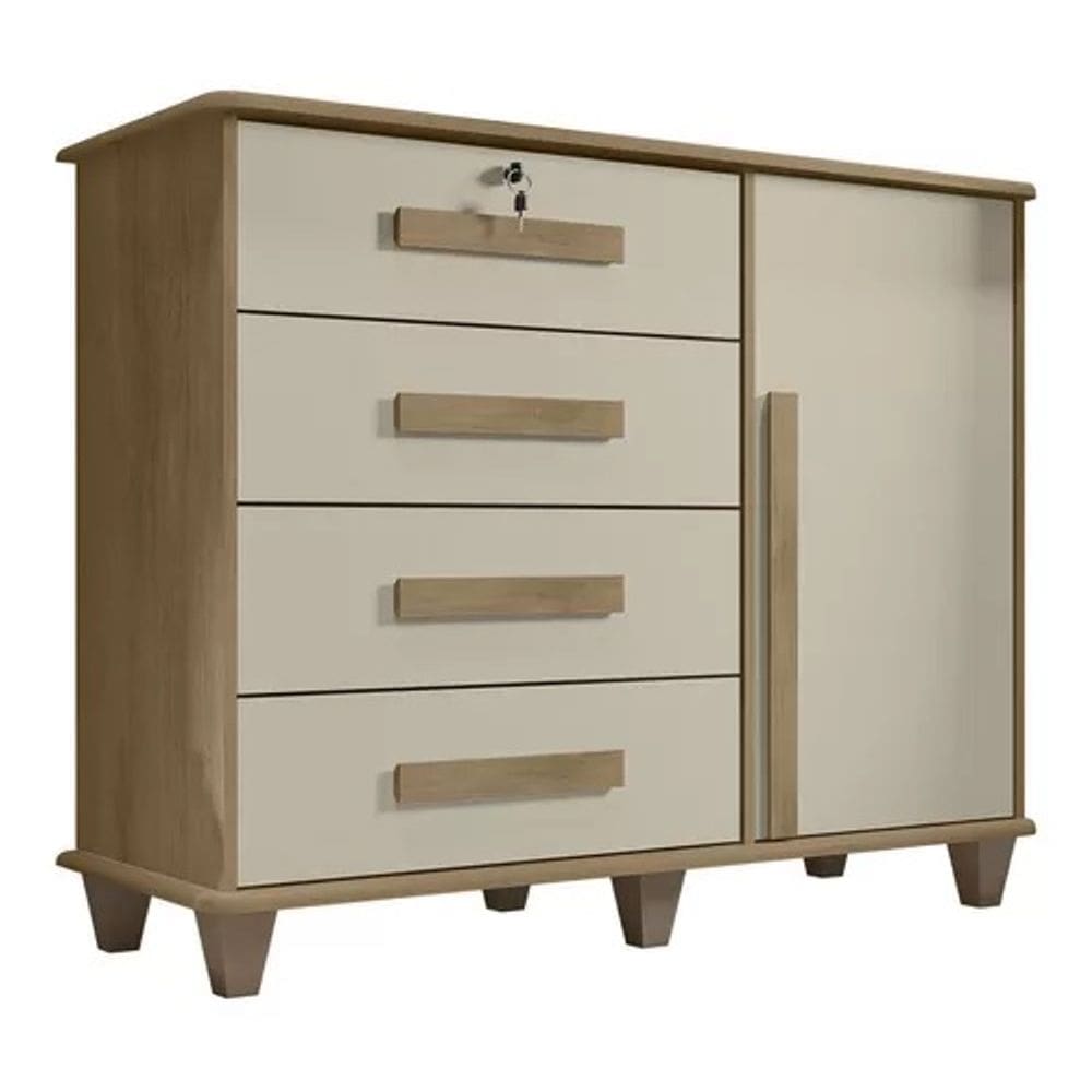 Cômoda Sapateira Grécia Cinamomo/Off White – RV Móveis