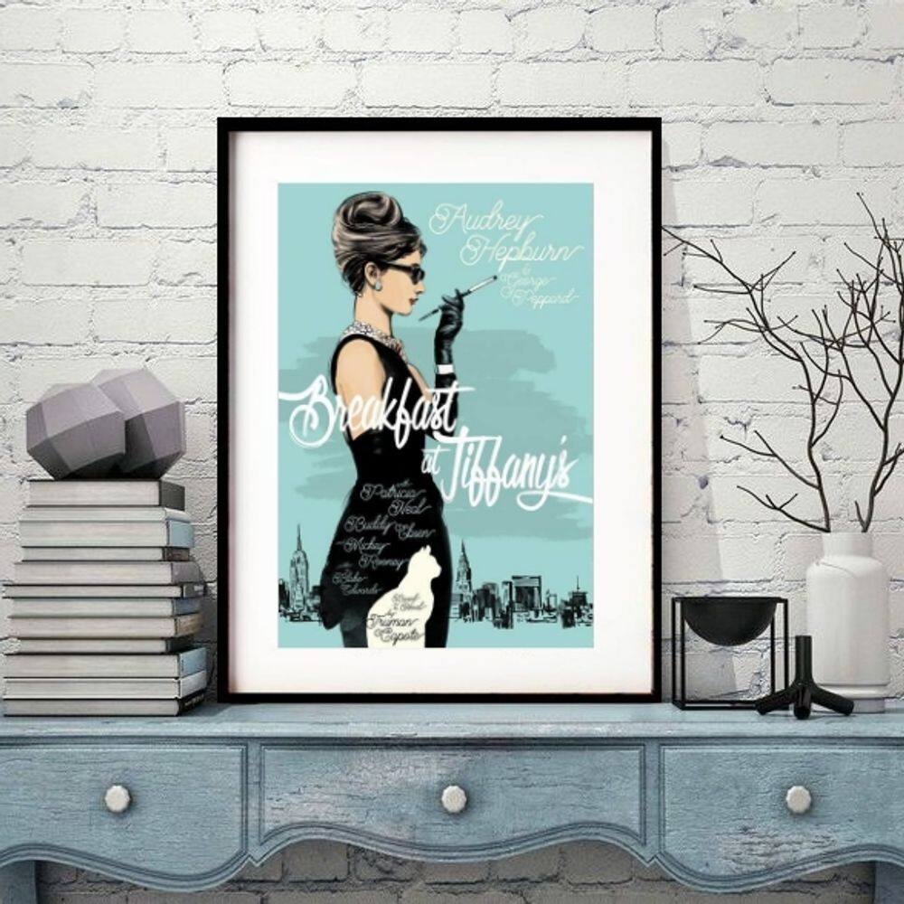 Audrey Hepburn Breakfast at Tiffany`s - 60x48cm