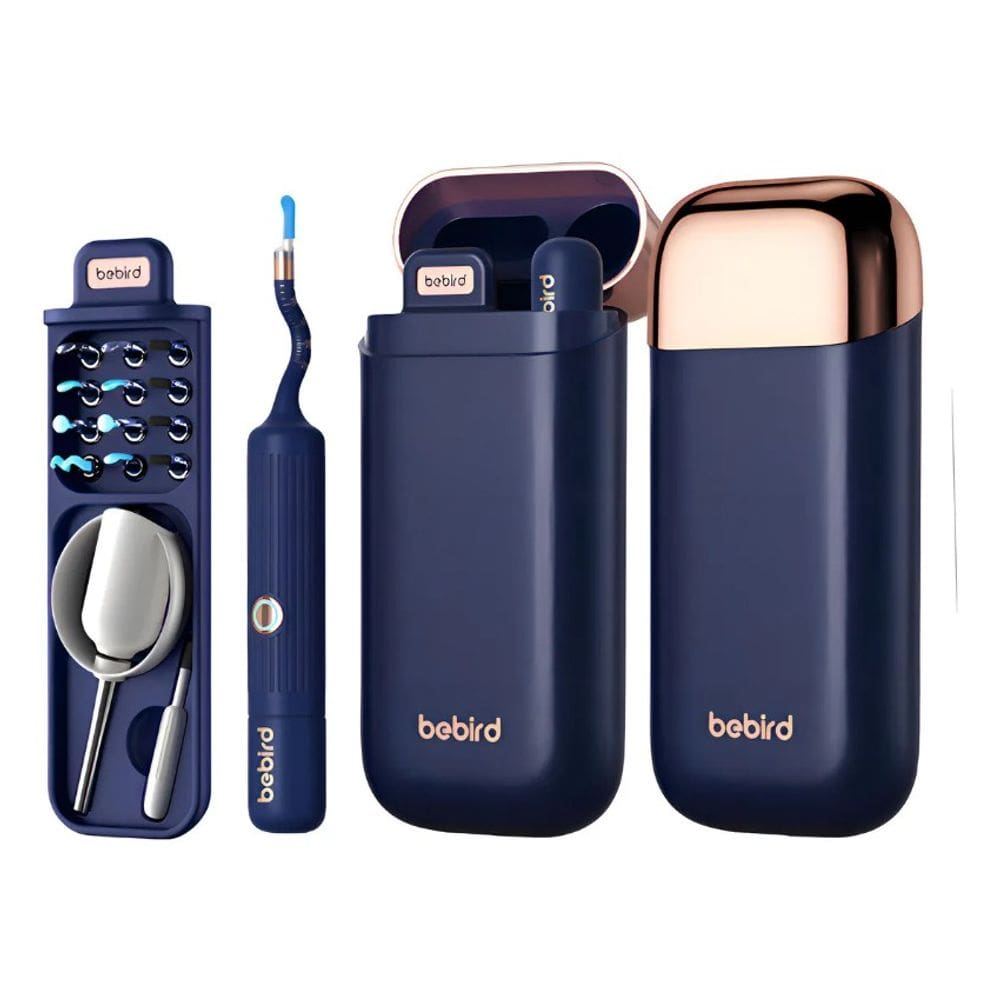 Otoscópio Bebird I35R com Câmera HD WiFi | Limpeza de Ouvido com App, Azul