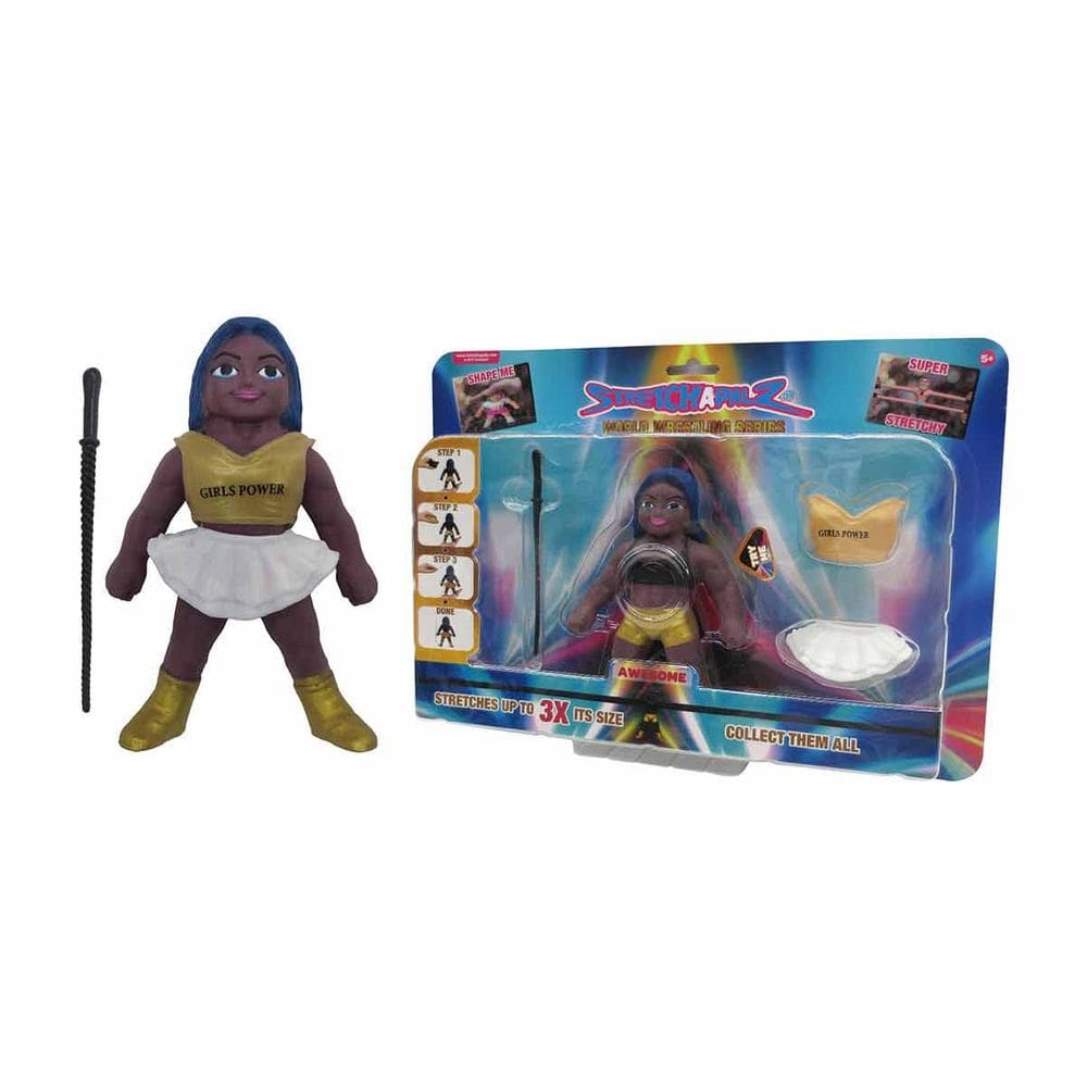 Stretchapalz - Boneco De 14Cm Awesome Branco - Luta Mundial