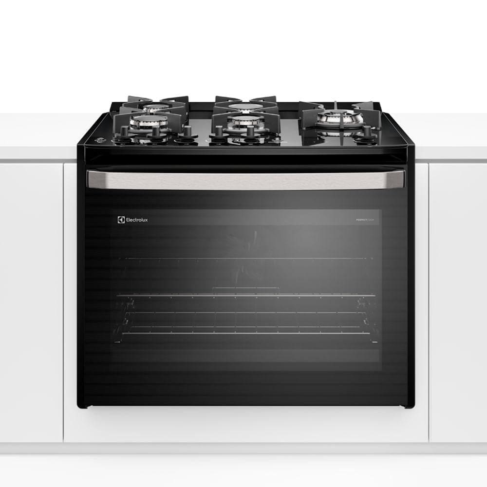 Fogão de Embutir Electrolux de 05 Bocas Experience com Mesa Vidro e Grill Preto - FE5EB