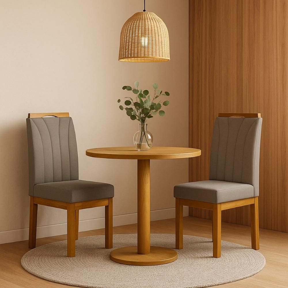 Conjunto 2 Cadeiras Blend Linho para Mesa Sala de Jantar