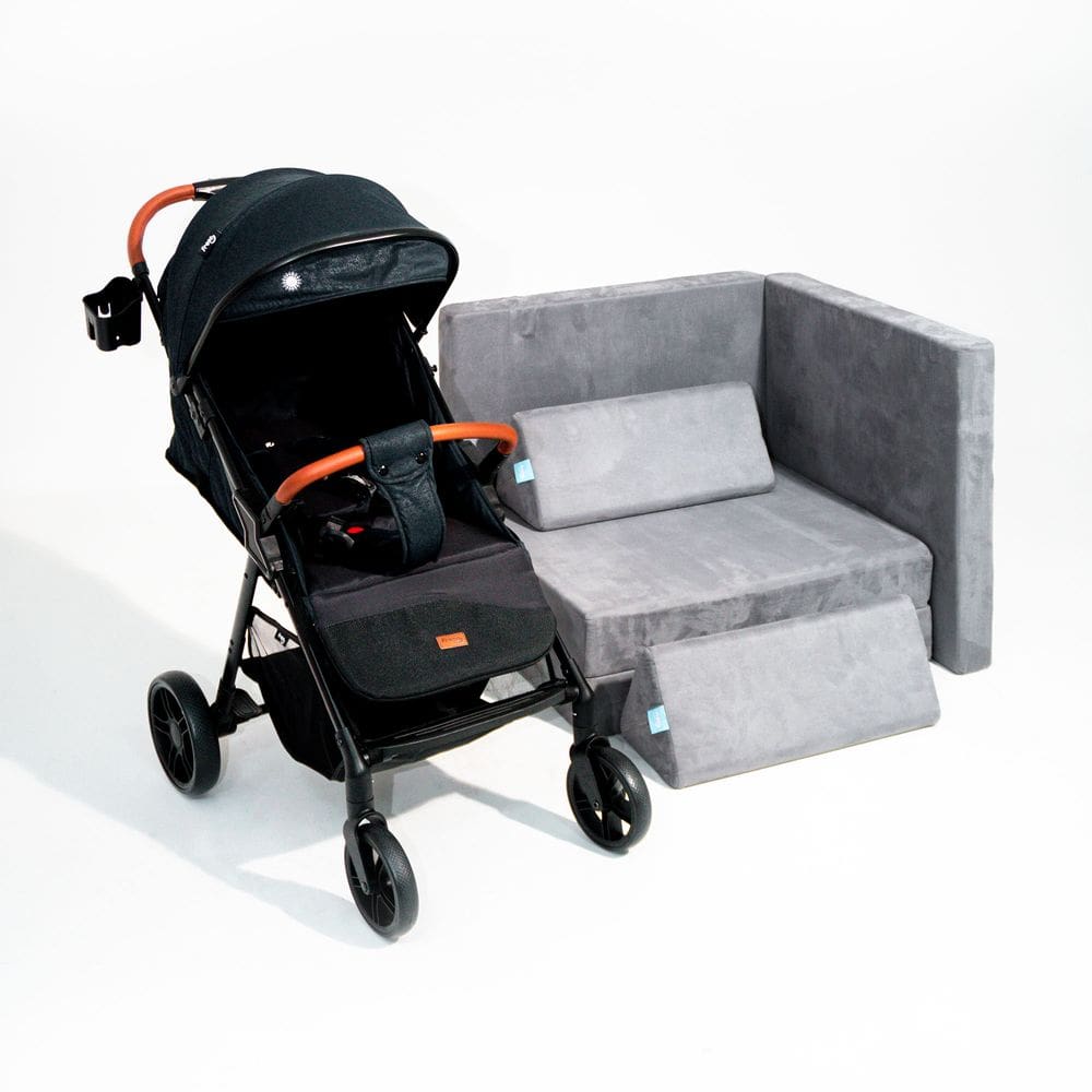 Kit Bebê Carrinho Dobrável Freso e Sofá Soft Play Modular