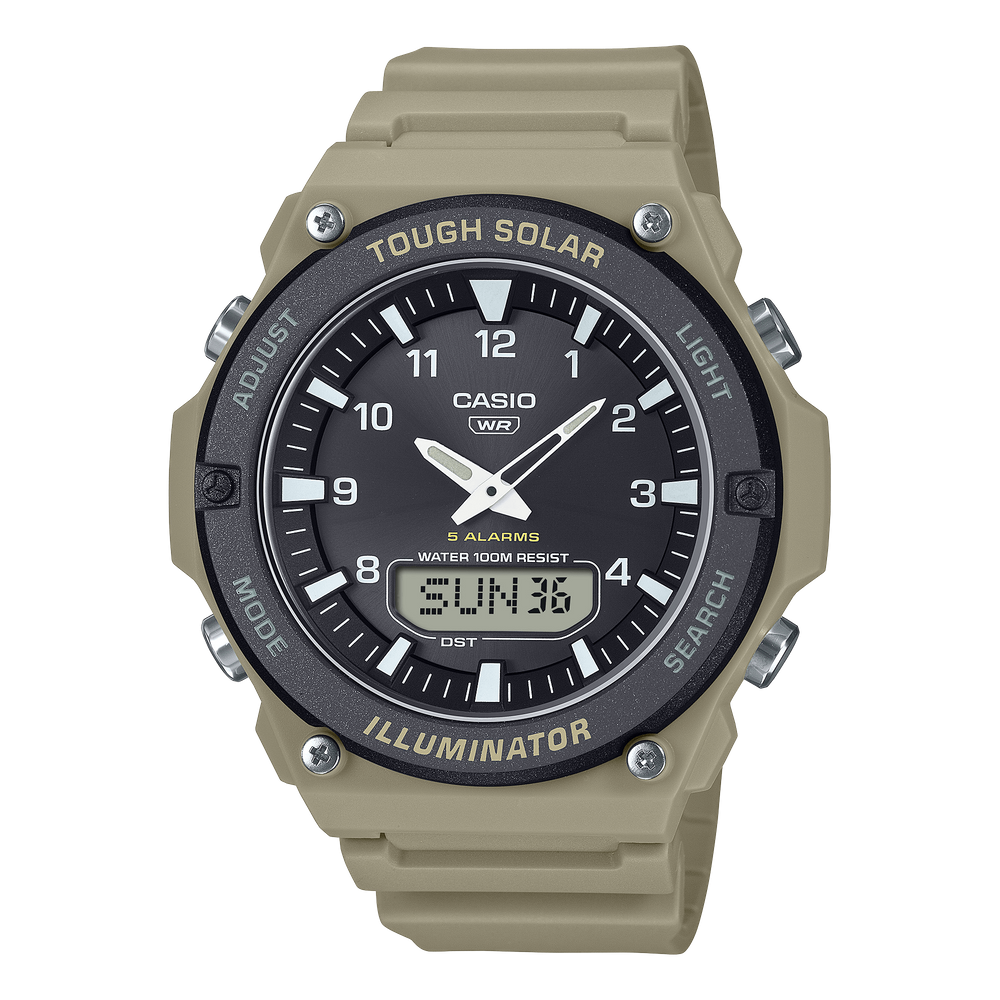 Relógio CASIO masculino analógico solar AQ-S820W-5AVDF