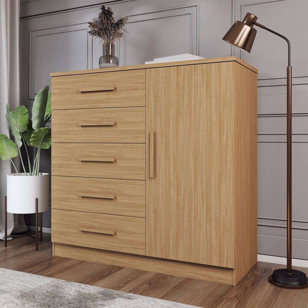 Cômoda Divini 1 Porta 5 Gavetas Demolição - Panorama Móveis