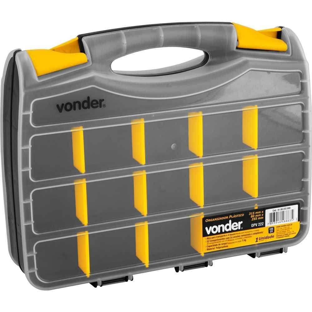 Maleta Organizadora Plástica Caixa Com Divisórias Opv222 - Vonder 6108222000