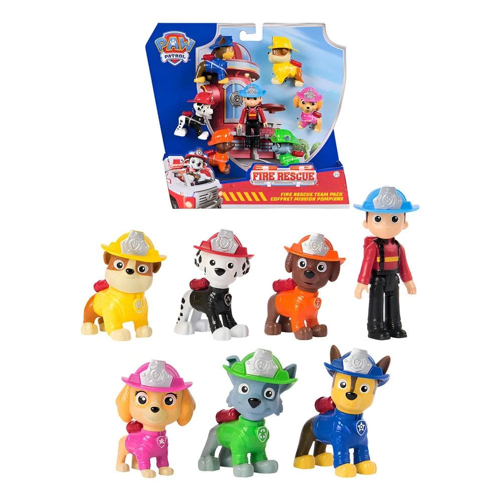 Patrulha Canina - Pack Com 7 Bonecos Time Fire Rescue Sunny 4840