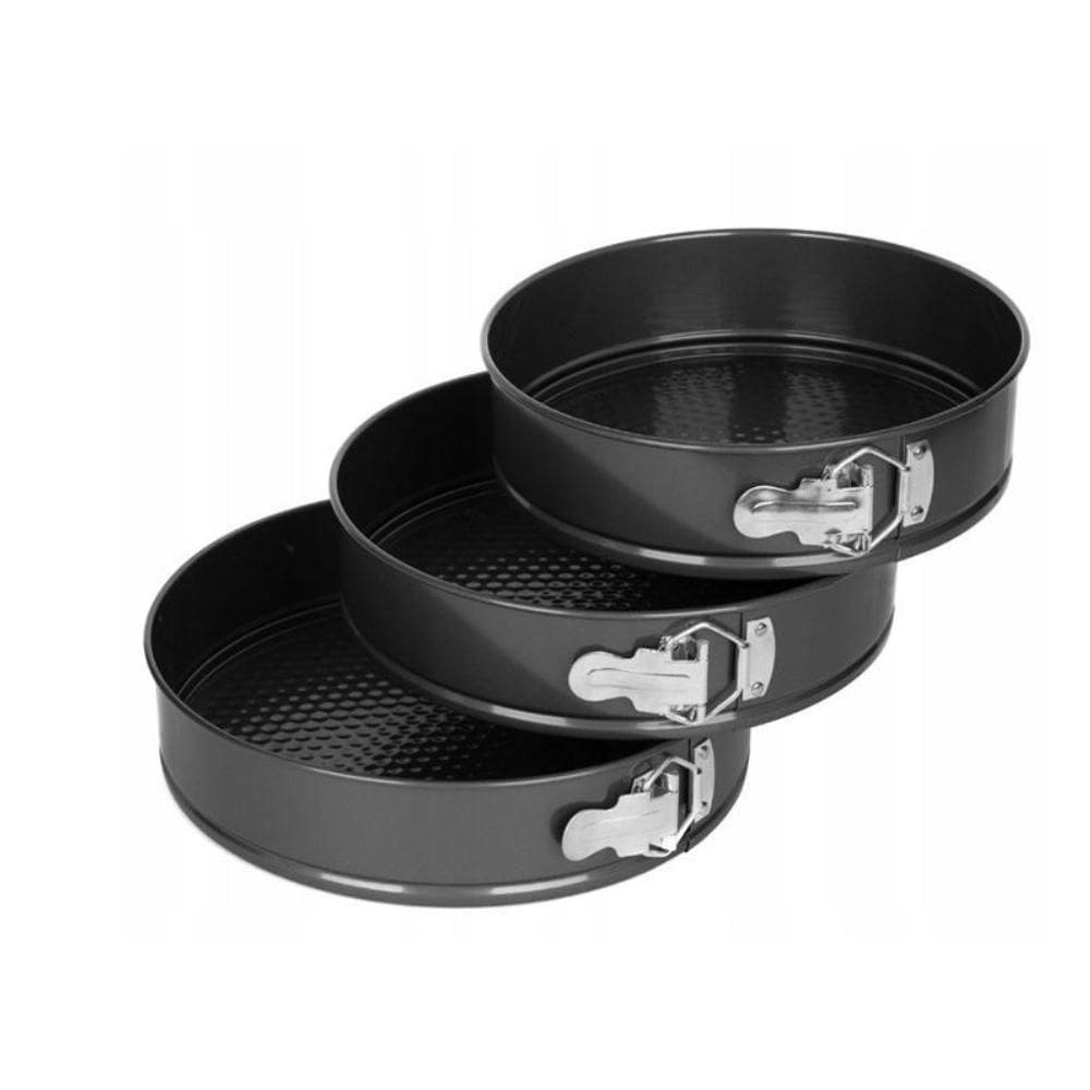 Conjunto 3 Forma Redonda Para Bolos Tortas Fundo Removivel