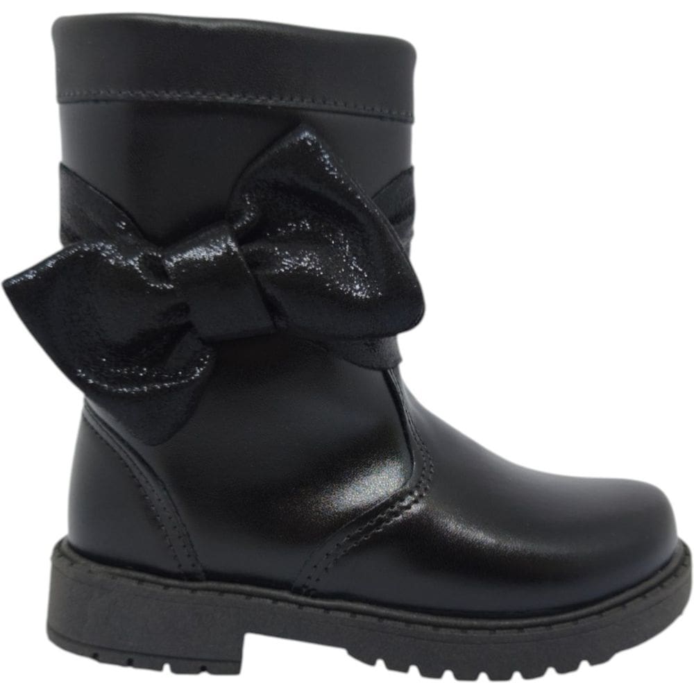 Bota Infantil Menina Casual Dia a Dia Passeio Escola com Laço e Zíper Conforto Unipasso 221-11