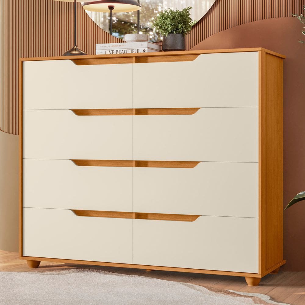 Cômoda Albatroz Doble Com 8 Gavetas