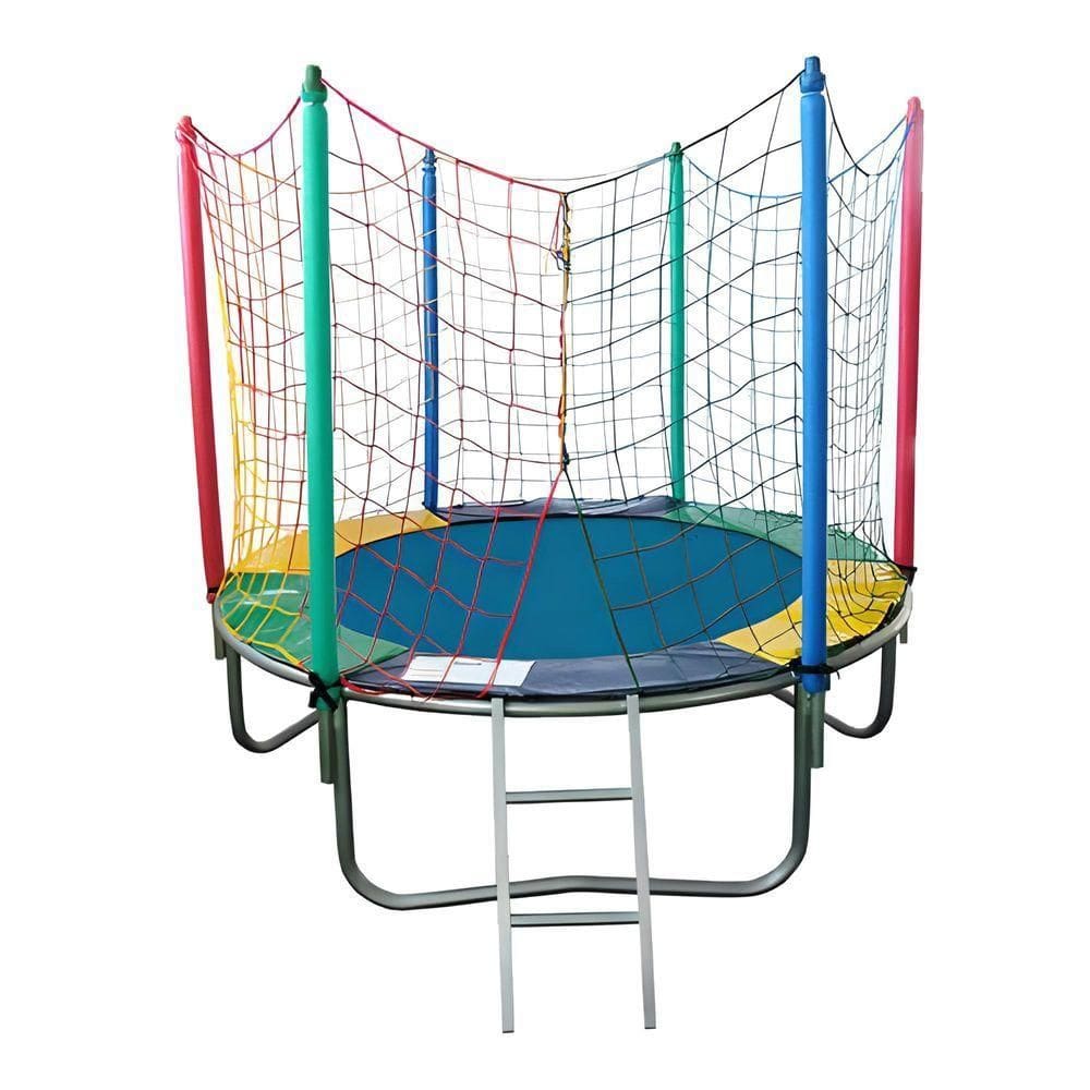 Trampolim Cama Elástica Pula Pula 1,83m Média Colorida Infantil Playground