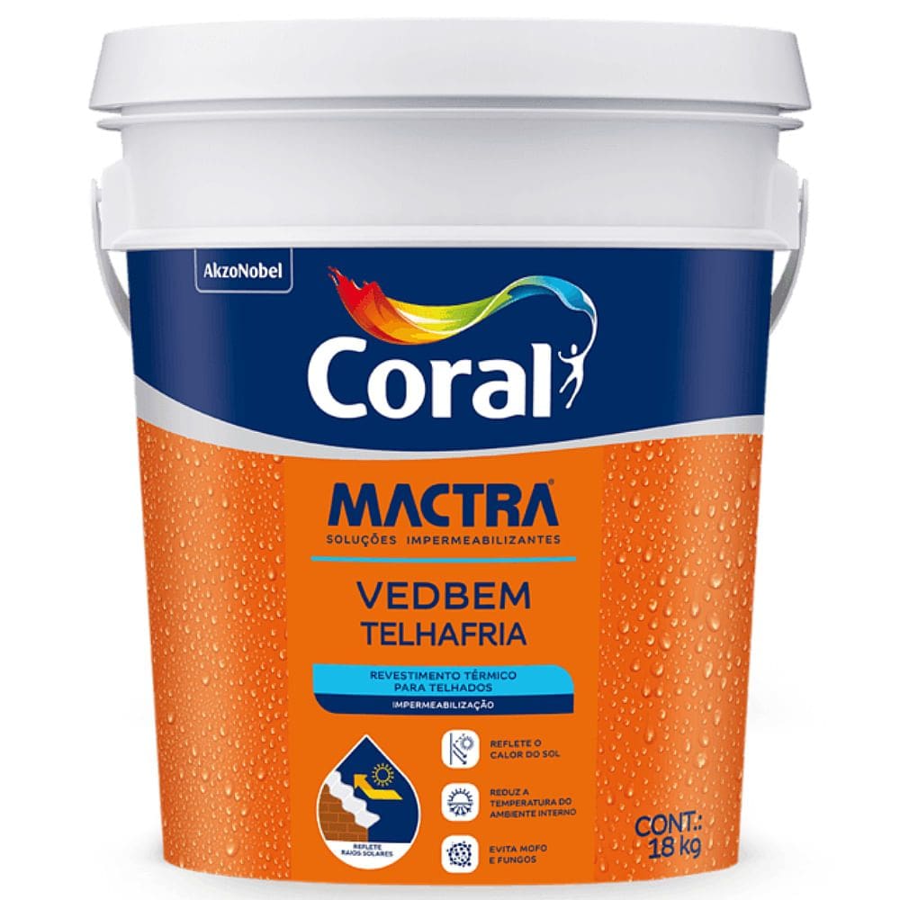 Tinta Impermeabilizante Térmica para Telhas 18 Kilos - 5859573 - CORAL