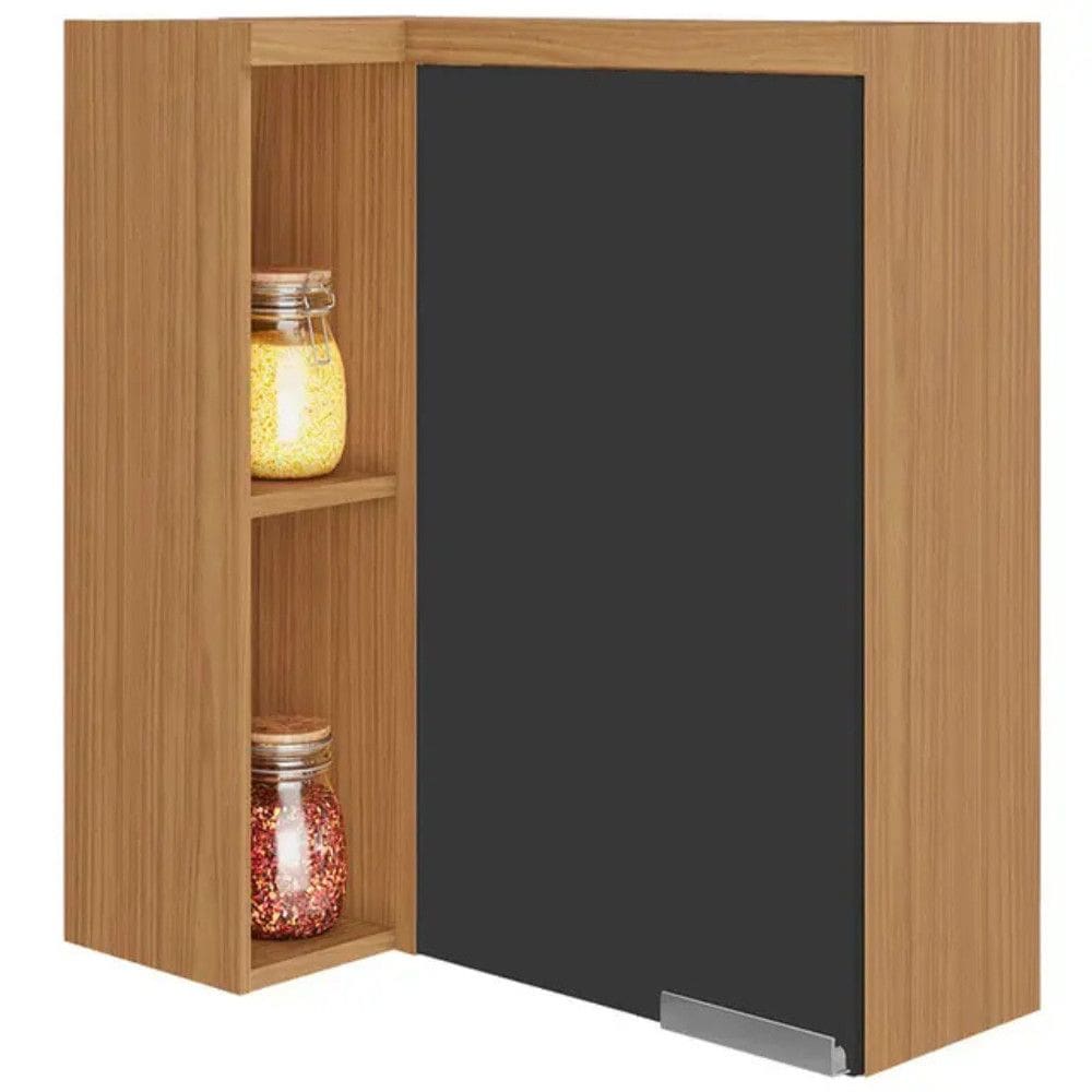 Armario Aereo de Canto 1 Porta com Nichos em MDF New Porto Itatiaia