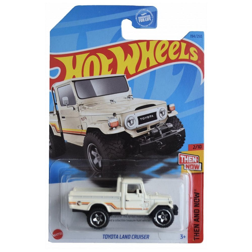 Carrinho Hot Wheels Toyota Land Cruiser, Antigo e Moderno 210 em Creme 194250 - Regular Treasure Hunt