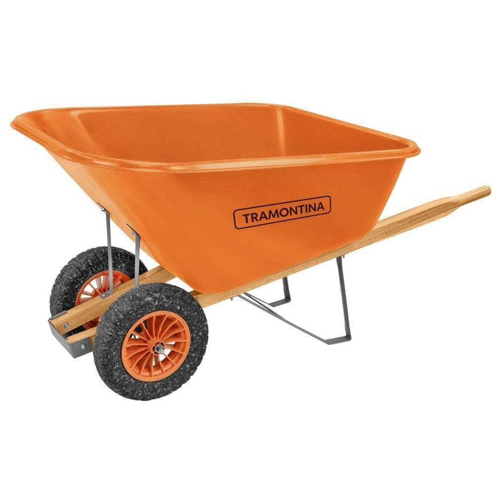 Carrinho De Mão Tramontina Caçamba Plástica Extrafunda 200l