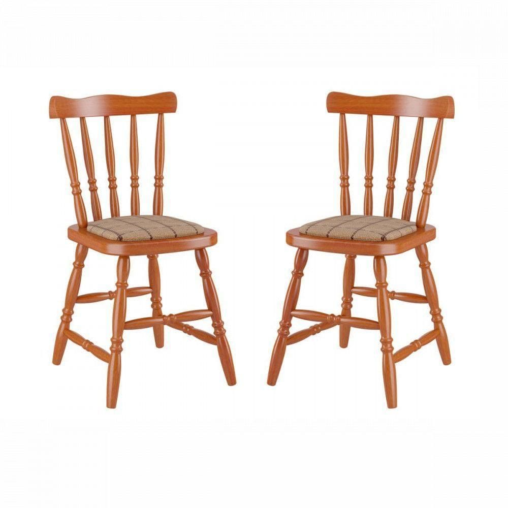 Kit 2 Cadeiras Jantar Madeira Piratini Daiana Mel