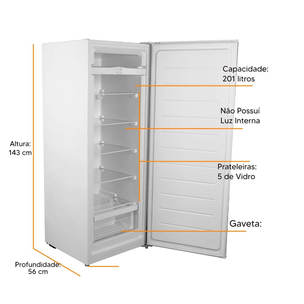 Freezer Vertical Philco PFV205B 201L 2 em | Extra