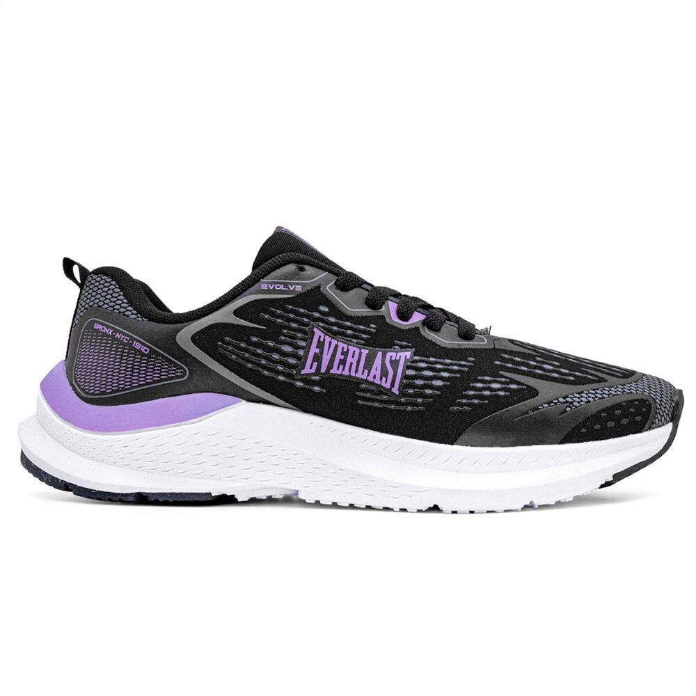 Tênis Everlast Evolve Unissex | Preto Lilas | Extra