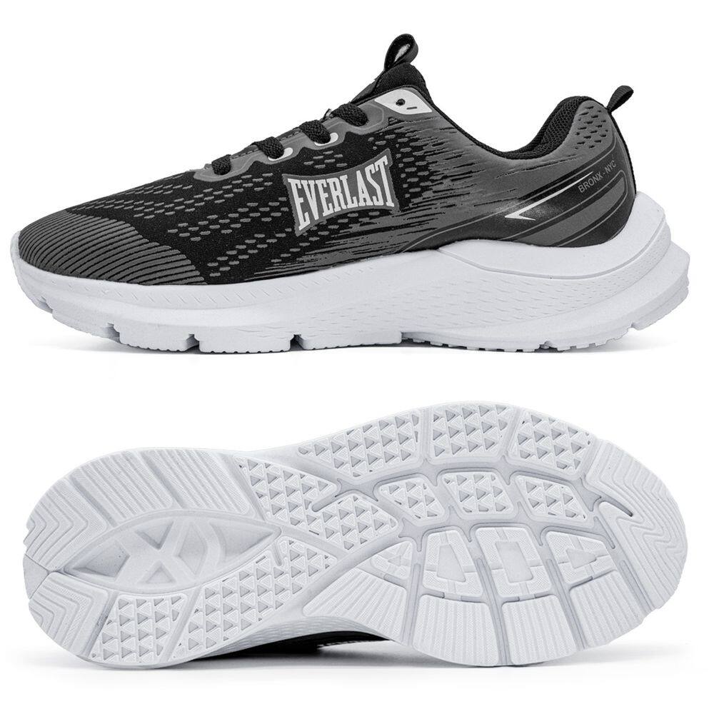 Tênis Everlast Quick Unissex | Preto Cinza | Extra