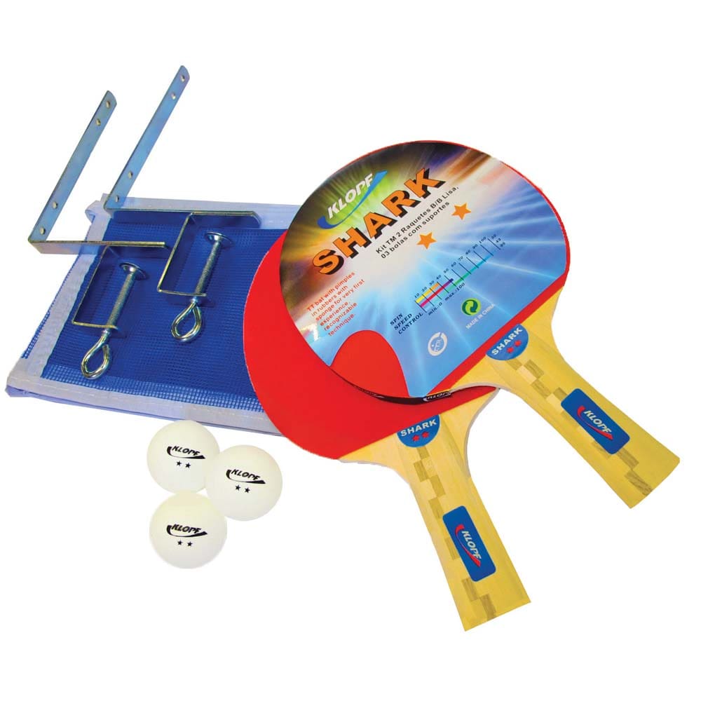 Kit Klopf para Tênis de Mesa Completo 35031 - Marrom/Azul/Vermelho