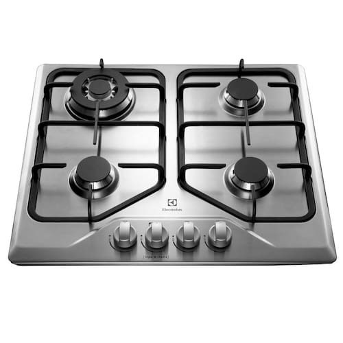 imagem-Cooktop a Gás 4 Bocas Electrolux GT60X com Acendimento Superautomático, Queimadores Selados e Queimador Tripla Chama - Bivolt - Inox