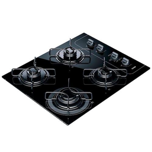 imagem-Cooktop a Gás 4 Bocas Consul CD060AE com Grades Individuais Esmaltadas, Acendimento Automático e Controle Fácil Preto - Bivolt