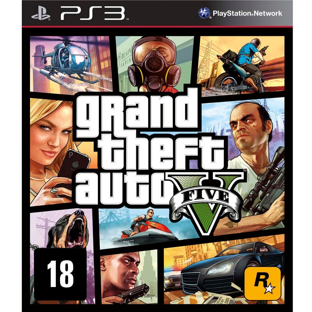 Jogo Grand Theft Auto V (GTA 5) Para PS3 Mídia Física Lacrado - Rockstar  Games - GTA - Magazine Luiza