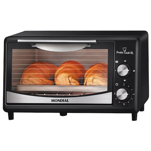 imagem-Forno Elétrico Mondial Pratic Cook FR-09 com 6 Litros – Preto  - 220v 