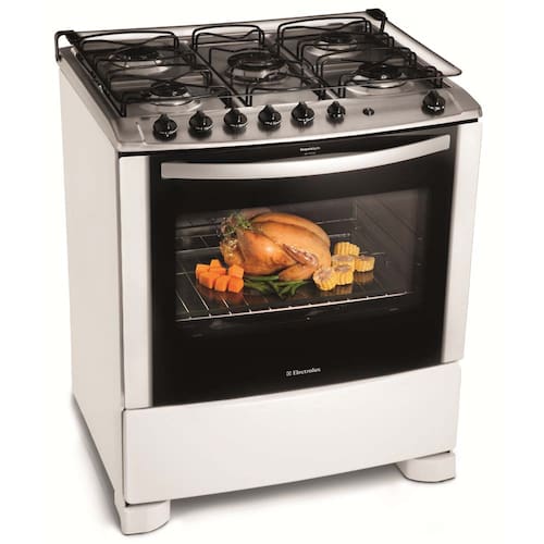 imagem-Fogão Electrolux Celebrate 5 Bocas 76SPB com Acendedor Automático e Timer Mecânico Bivolt - Branco