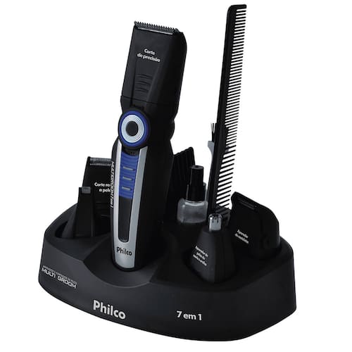 Aparador de Pelos Philco Multigroom 7 em 1 Sem Fio Preto/Azul - Bivolt é boa?