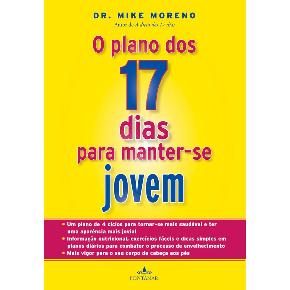 Livro - O Plano dos 17 Dias Para Manter-se Jovem - Michael Rafael Moreno