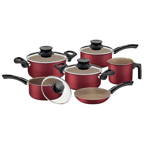 Conjunto de Panelas 6 Peças Tramontina Paris com Antiaderente Starflon T1, Tampas de Vidro com Saída de Vapor e Cabos de Baquelite – Vermelho Menor preço em Conjunto de Panelas 6 Peças Tramontina Paris com Antiaderente Starflon T1, Tampas de Vidro com Saída de Vapor e Cabos de Baquelite – Vermelho