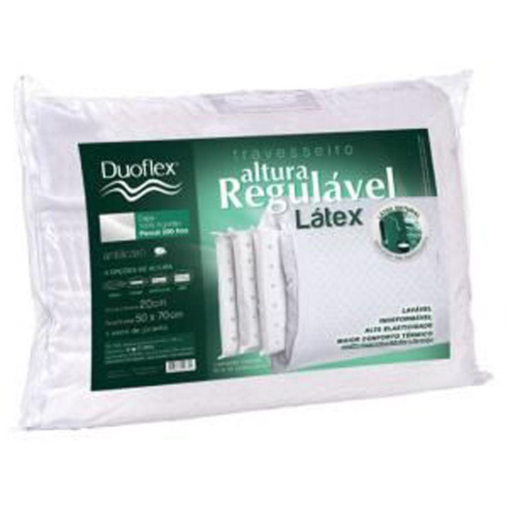 Travesseiro Regulável Látex com camadas. 50x70