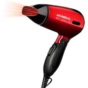 Secador de Cabelos Mondial Max Travel SC-10 1200W Bivolt - Preto/Vermelho