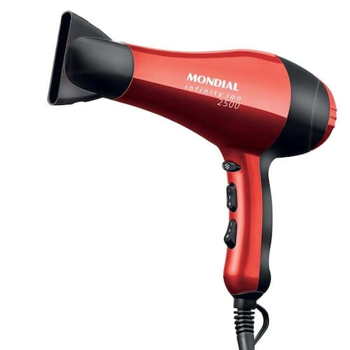 Secador de Cabelos Mondial Infinity 2500 SC-12 com Íon Tourmaline Vermelho 1900W Menor preço em Secador de Cabelos Mondial Infinity 2500 SC-12 com Íon Tourmaline Vermelho 1900W
