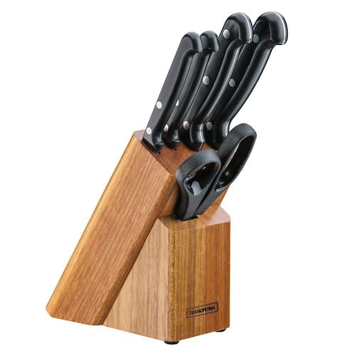 Conjunto de Facas e Tesoura Tramontina Ultracorte com Cepo - 6 Peças Menor preço em Conjunto de Facas e Tesoura Tramontina Ultracorte com Cepo - 6 Peças