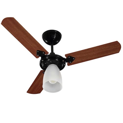 imagem-Ventilador de Teto Tron Marbella com 3 Velocidades, Lustre e Função Exaustão – Preto - 220v