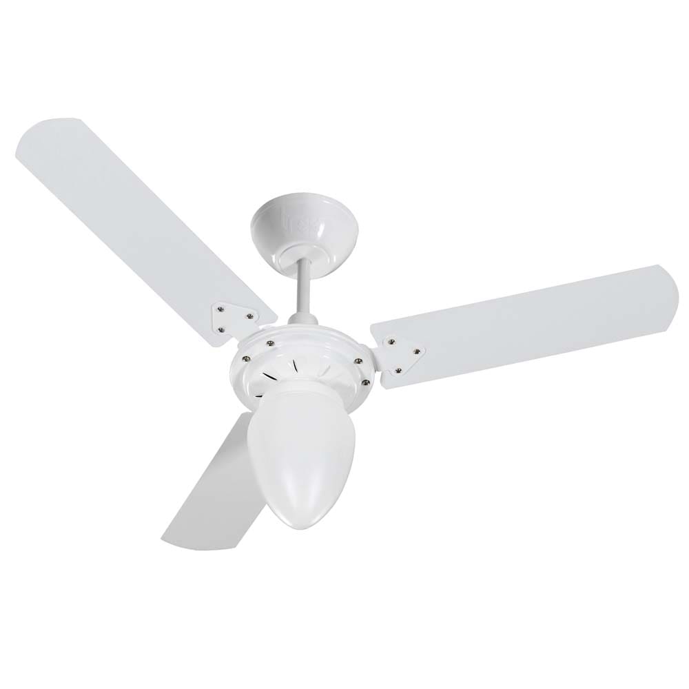 Ventilador de Teto Tron Pera New com 3 Velocidades, Lustre e Função Exaustão – Branco