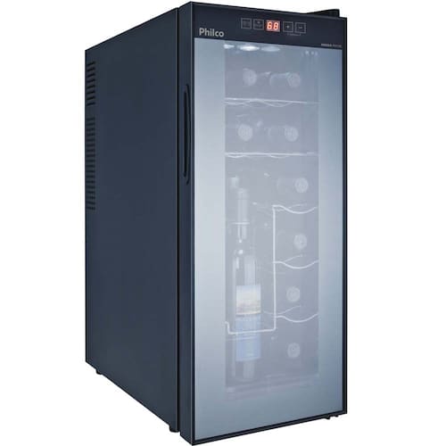 imagem-Adega de Vinhos Philco PH12E com Controle Digital de Temperatura para 12 Garrafas - Preto - 110v