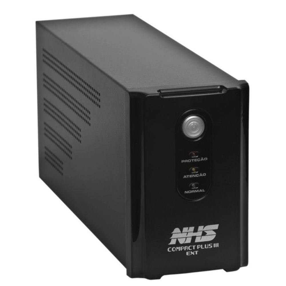Nobreak NHS Compact Plus III Ext 1500VA/865W Bivolt Preto (E.Bivolt / S.120V ou 220V / Selada 2 x 9Ah)