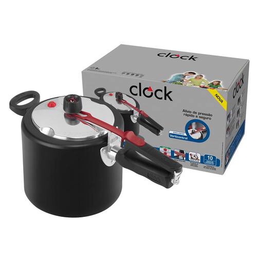 imagem-Panela de Pressão Clock Original Control 9295301141 Preta/Alumínio - 7 L