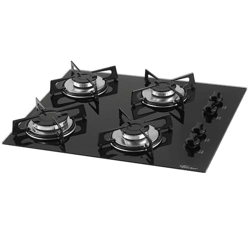 imagem-Cooktop a Gás 4 Bocas Fischer 1519 Bivolt - Preto 