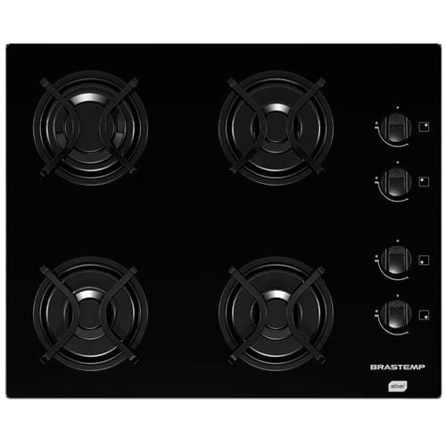 imagem-Cooktop a Gás Brastemp BDD61AE 4 Bocas com Grades Piatina e Acendimento Automático - Preto